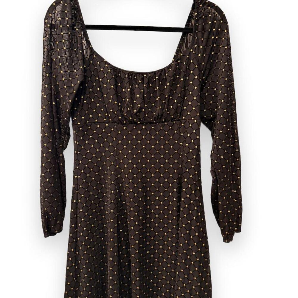 Whimsical Lily Rose long-sleeve mini dress Large